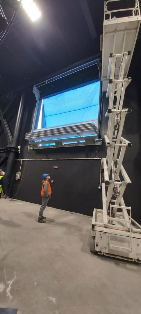 Compact folding door at Ferrari Maranello