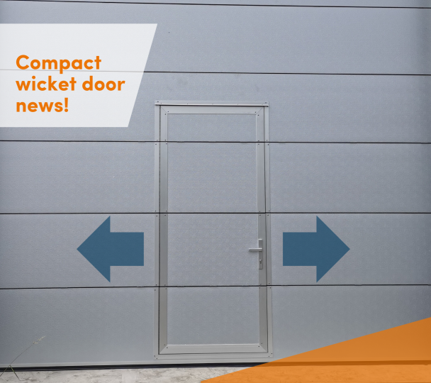 Wider wicket door in Compact doors by Rolflex