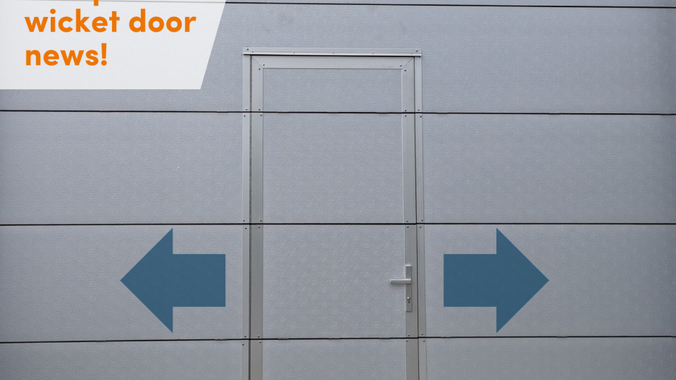 Wider wicket door in Compact doors by Rolflex